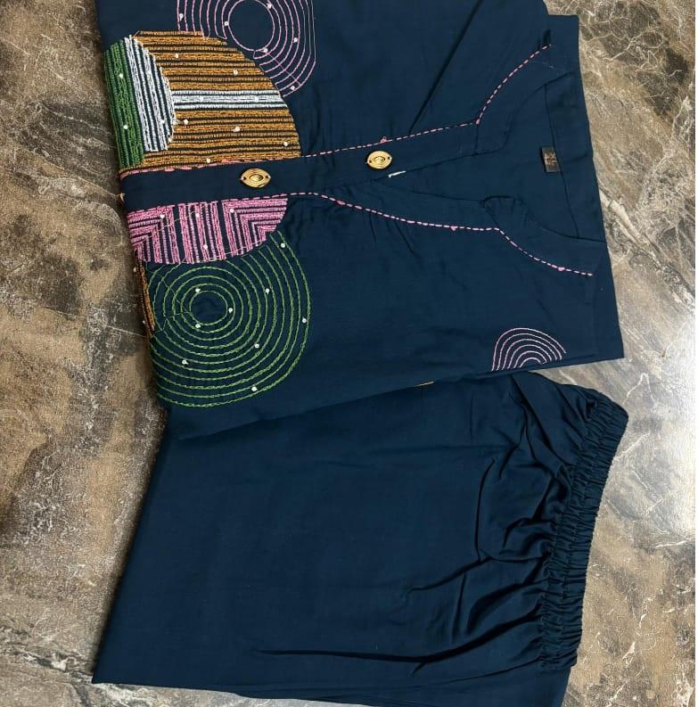 Set Cord Damă Designer de Petrecere Kurti Indian Bollywood Top Tunică Kurta Set Pantaloni Rochie