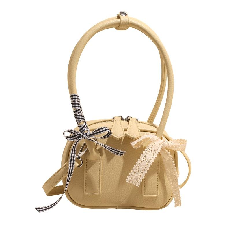 Fashion new product niche foreign style simple design sense portable bowling bag versatile casual ballet style messenger bag women