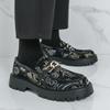 Scarpe da Uomo con Plateau Mocassini Eleganti Scarpe Elevator Punk Scarpe Formali da Lavoro Stampa Suola Spessa Creepers Taglie Forti