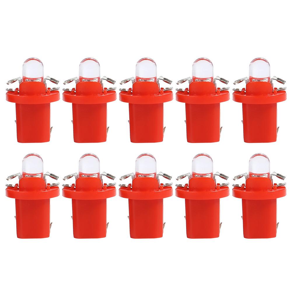 

10шт T5 B8.5D светодиодный автомобильный свет авто приборная панель приборная панель лампочки красный