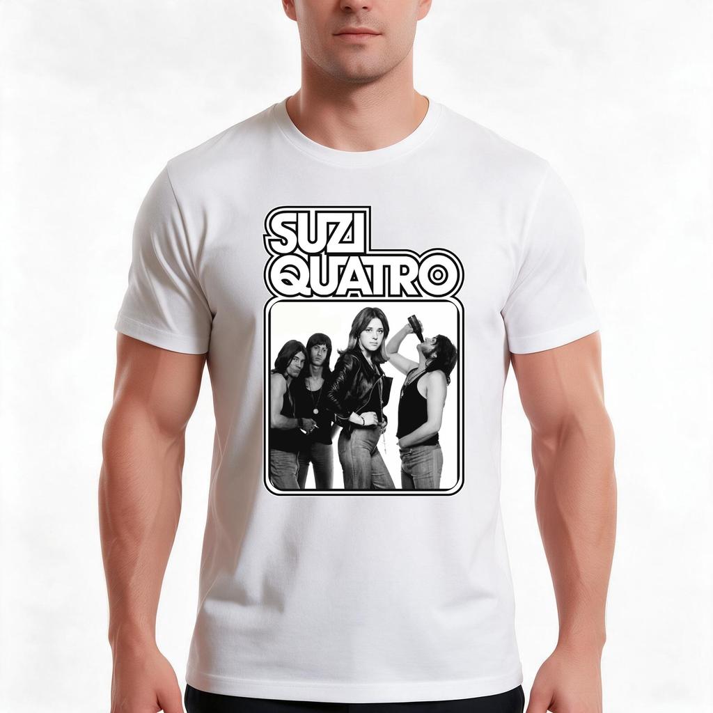 Suzi Quatro Tshirt Summer Casual Cotton Tee Oversized Streetwear Tops Vintage Graphic Print Loose Fit Short Sleeve