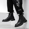 Middle Help Martin Boots Men'S Spring And Autumn British Style Thick-Soled Single Boots Advanced Tooling Men'S Short Boots Single Shoes M11-B