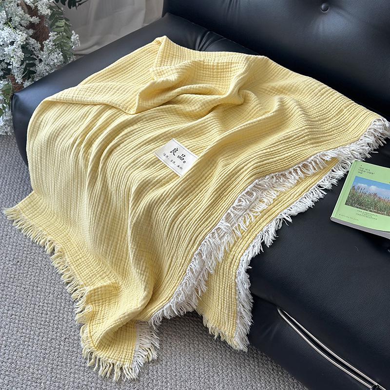 A-Class All-Cotton Gauze Summer Quilt & Blanket for Airplane, Sofa, or Office Nap
