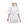 Nike Sportbekleidung Swoosh Oversized Rundhals Kurzarm T-Shirt Damen T-Shirts Weiß HQ1581100