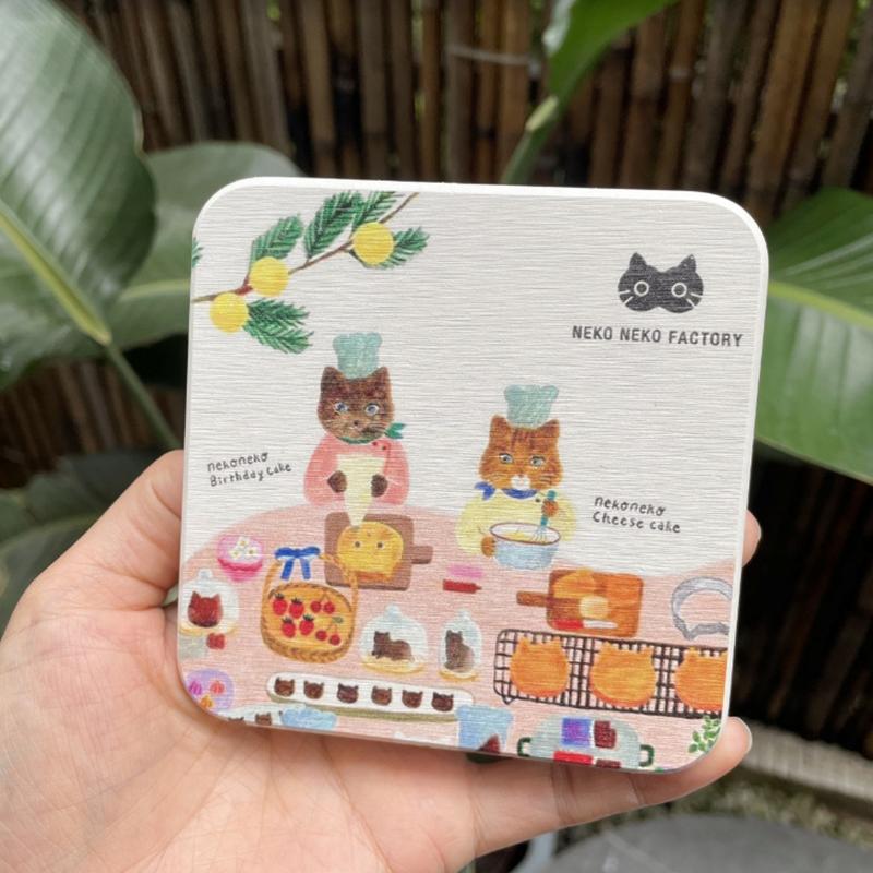 

1 шт. Подставки под чашки креативные с принтом кота термостойкие квадратные круглые милые подставки под чашки из диатомовой грязи винтажные доступны несколько вариантов