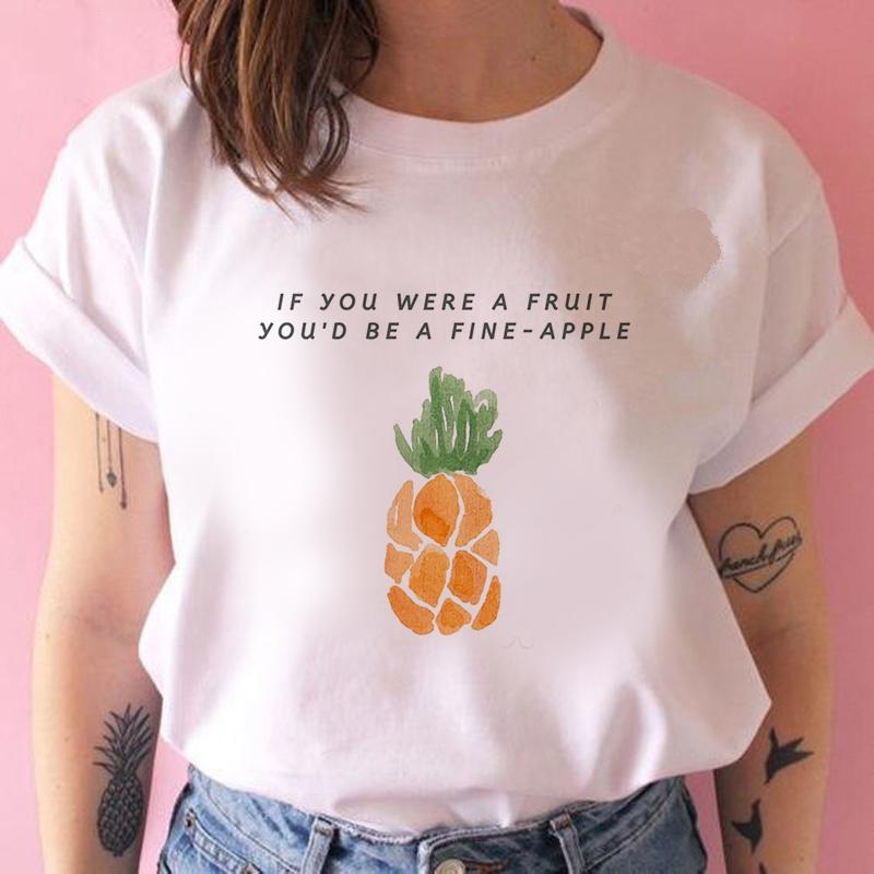 Cumpără Fashion Cartoon Fruits TShirt Women Lovely Print Short Sleeved