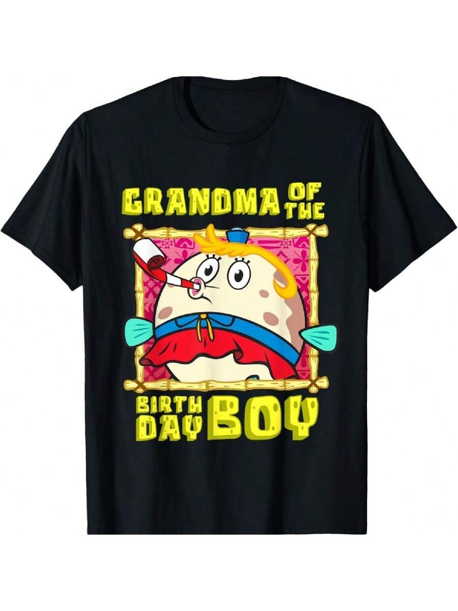 Mademark X SpongeBobs SquarePantss - SpongeBobs Mrs Puff Grandma Of The Birthday Boy Grandmother T-Shirt.Jpg S разноцветный