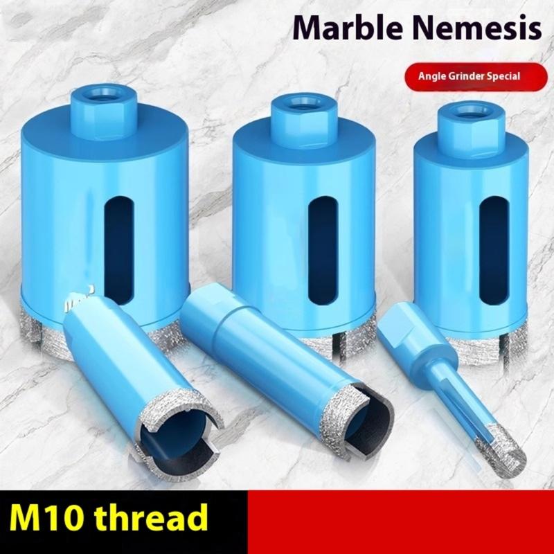 5 Segment Diamantine Coated Hole Opener Drill Bit M10 Thread for Granite Marble Tile Ceramic Smooth Vibration Reduction