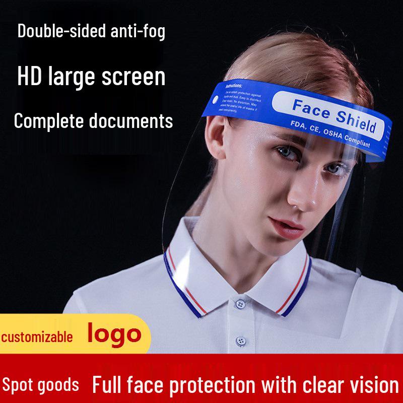 High-Definition Transparent PET Face Shield: Anti-Droplet, Anti-Fog, Anti-Splash, Anti-Sand, Anti-Dust Protective Mask