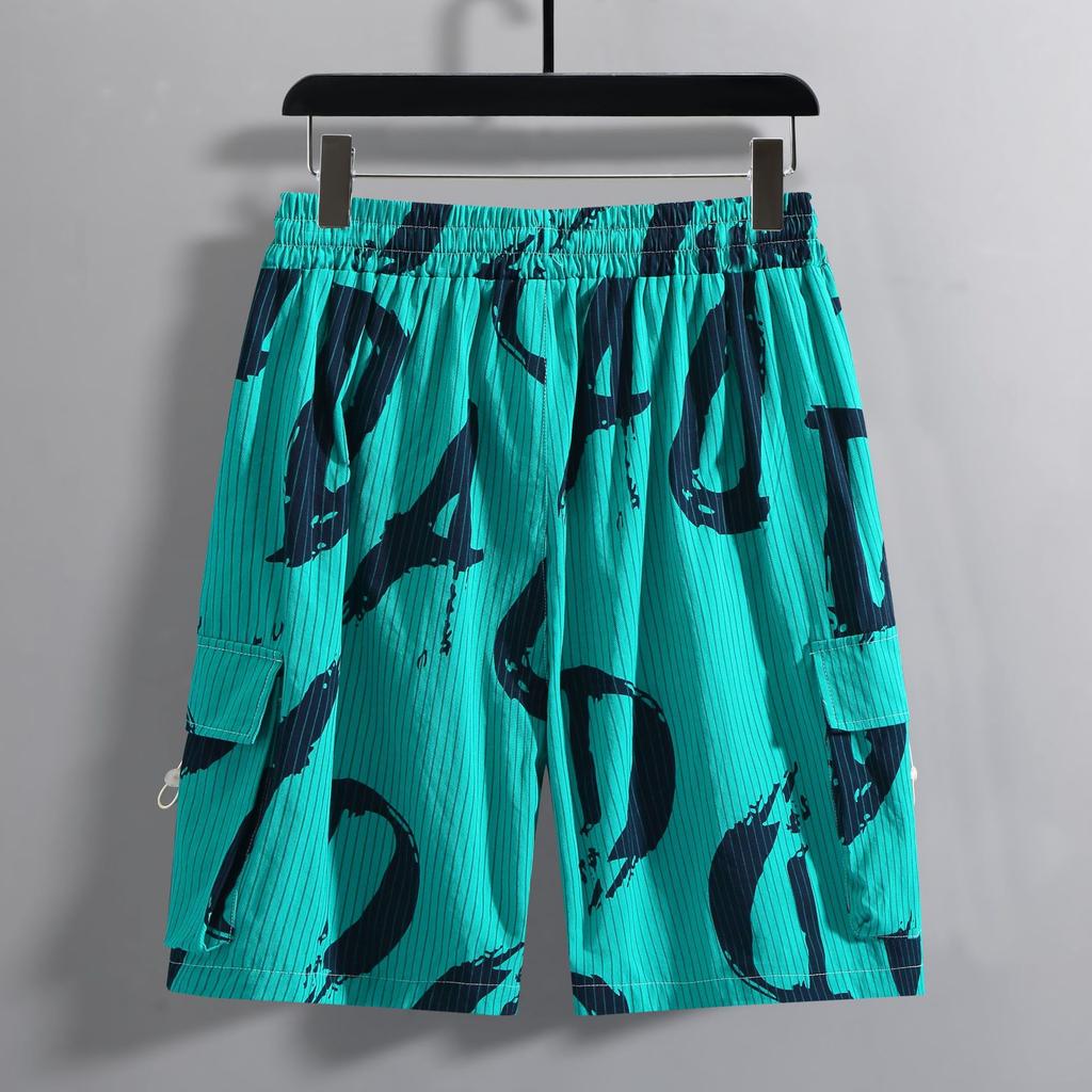 Men's Plus Size Workwear Cotton Shorts Summer Casual Oversized Elastic Waist Mid-Length 6XL-12XL