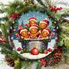 Vintage Christmas D Relief Art High Definition Metal Wall Art Set of  Retro Round Iron Sheet Decor Includes Santa Truck Sno