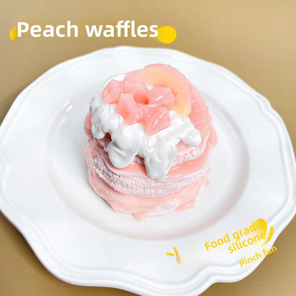 Food Grade Silicone Peach Peach Layered Stress Toy For Kids And Adults