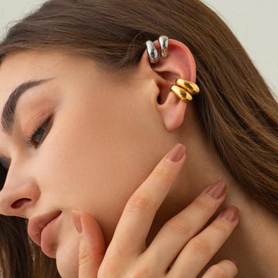 INS Style European And American Geometric C-Shaped Irregular Earrings Fashion Personality Jewelry Gift For Women 2025