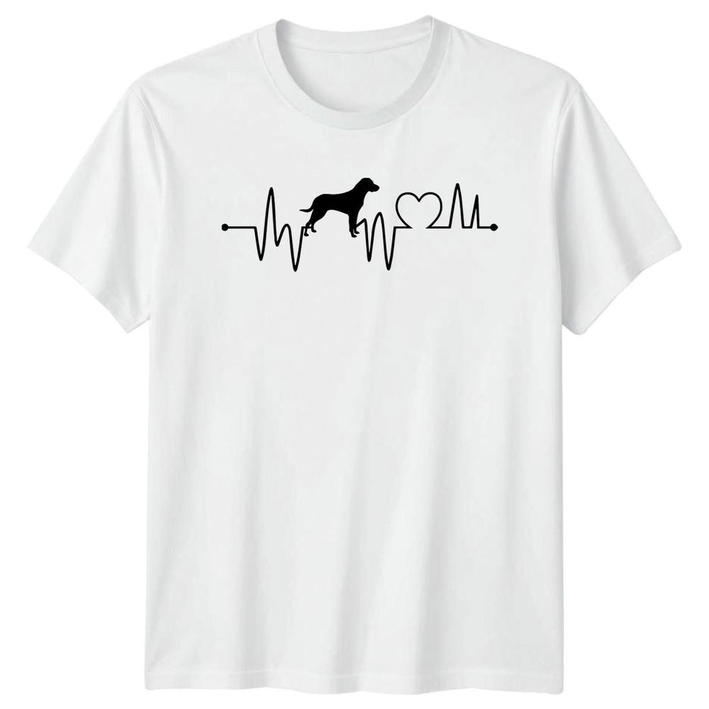 Heartbeat Dog Silhouette TShirt Pet Lover Birthday Gift For Him And Her S