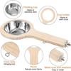 Papagei Vogel Massivholz Stehen Stick Metall Feeder Hängen Fütterung Tasse Lebensmittel Schüssel Vogel Käfig Zubehör Pet Supplies