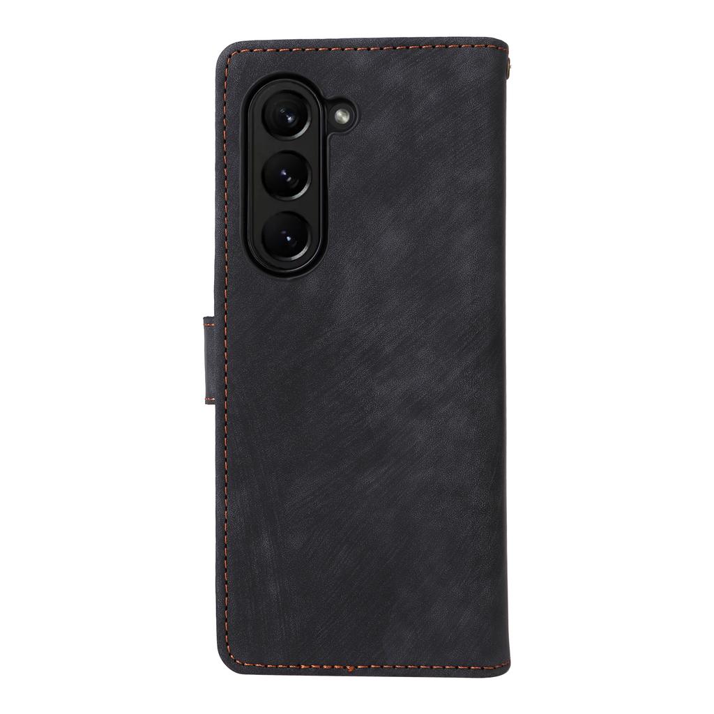 For Samsung Galaxy Z Fold6 5G Case RFID Blocking Leather Phone Cover Viewing Stand