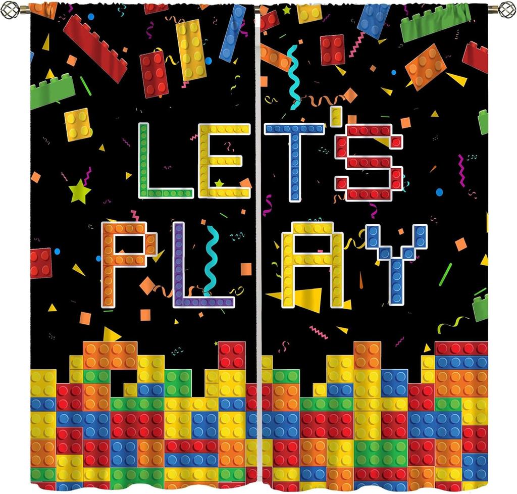 Abc Alphabet Curtains, Cartoon Toddler Colourful Animals Numbers Colours Classroom Learning Windows Treatments Drapes For Kids