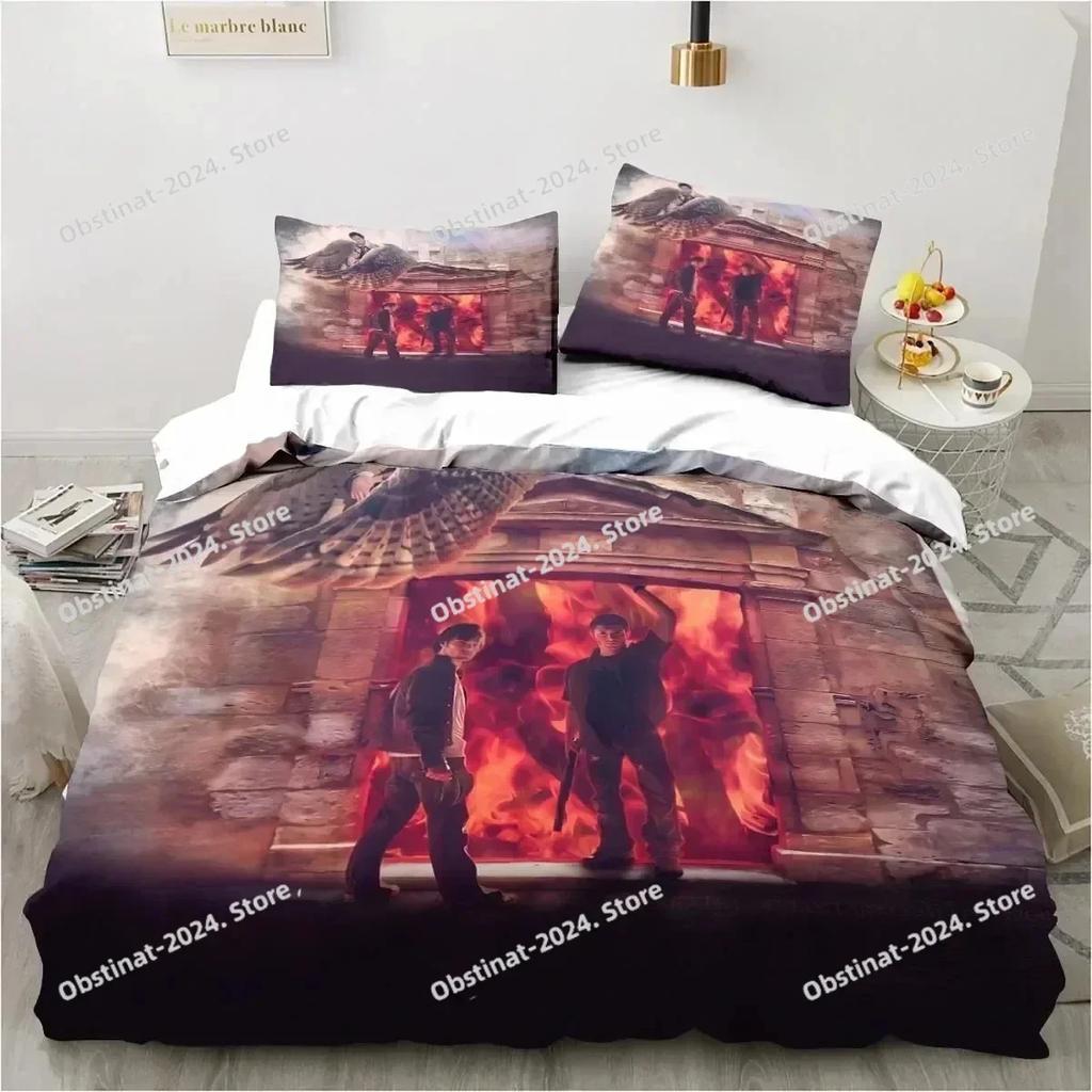 Top Supernatural Logo Bedding Set Printed single Comforter Quilt Bed Cover Duvet Cover Pillow Case 3 Pieces Sets Kids Adult Size
