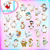50 Big White Goose Stickers Cartoon Cute Little Duck Stickers Luggage Laptop Water Cup