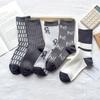 5 Pairs of Female Autumn Winter Vintage Warm Mid Tube Cotton Socks