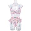 Sex Underwear Perspective Pack Contrasting Mesh Embroidery Bra Sexy Temptation Set