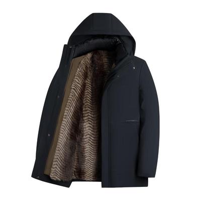 Men's Winter Detachable Liner Warm Padded Jacket for Middle-Aged & Elderly