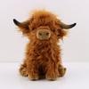 25cm Scottish Highland Cow Plush Toy - Realistic, Soft, Skin-Friendly, Long-Haired Doll