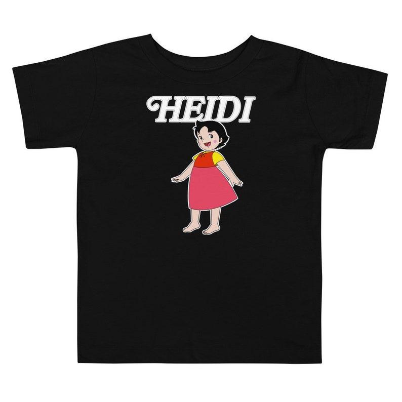 Heidi Cartoon Toddler Tee: 80s Retro Unisex Short Sleeve 130
