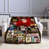 Various Styles of E-Elvis Pattern 3D Printed Rock Singer Sofa Blankets, Suitable for Adult and Children's Bedrooms and Living