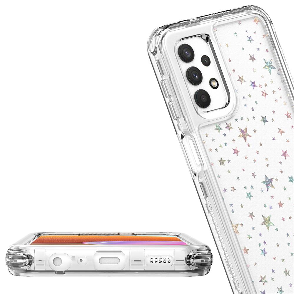 Phone Case For Samsung Galaxy A13 4G/5G/A04 4G (164.4mm)/A04s 4G (164.7mm)/A32 5G Clear Acrylic TPU Hybrid Cover with Laser-printed Film