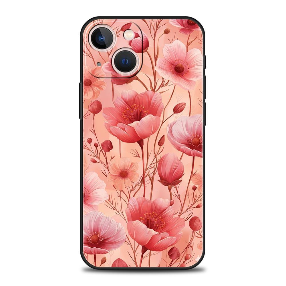 Abstract Plants Flower Phone Case Cover for iPhone 17 16 15 14 13 12 11 Pro Max 17 Air Plus Shockproof Soft TPU Shell Fundas Bag