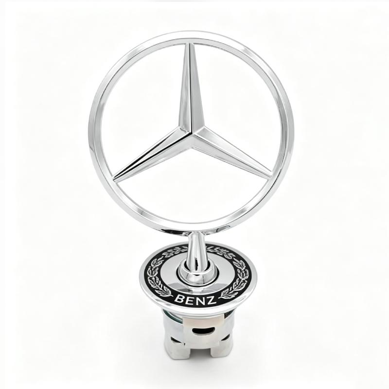Mercedes Benz Engine Hood Chrome 3D Badge Emblem For Mercedes Benz C E S Class W204 W205 W212 W213 W211 W220 Auto Parts keychain HO1