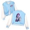 Kids Girls Anime Cartoon POP Singer Super Star Rumi Zoey Mira Printed Casual Long Sleeves Baseball Jacket Coat