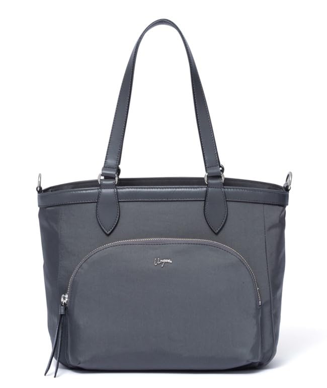 You by Ungaro Tote Plain Nylon with Hand and Long Shoulder Zipper and Multiple Pockets and Made In Japan 2-Way "Alice" - Lightweight, Strap, Closure,