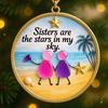 Sea Glass Art Friendship Ornament Handmade Sea Glass Christmas Tree Ornament TRUE Friends Are