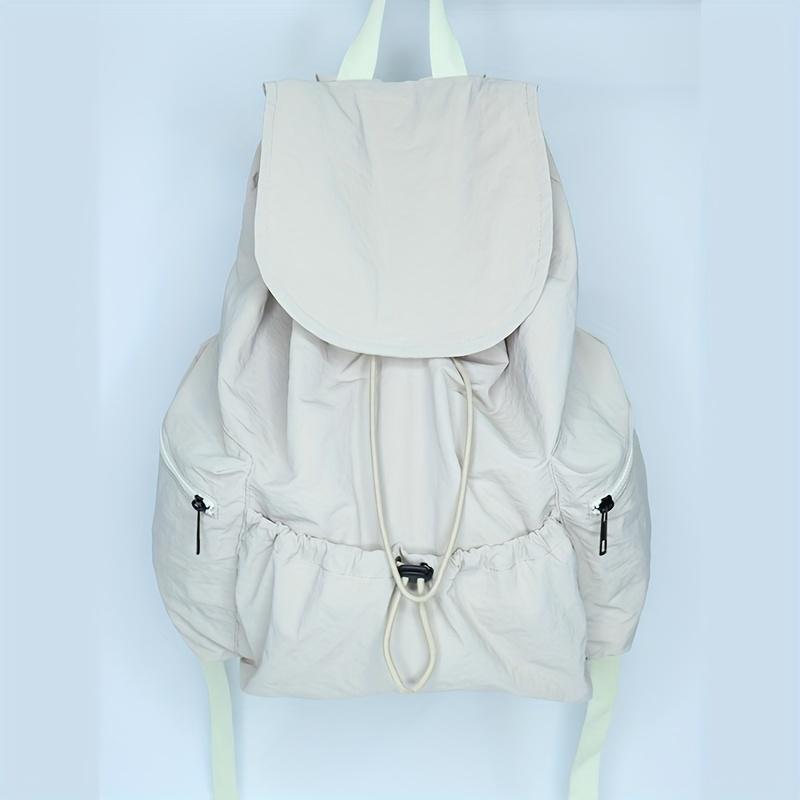 Large Capacity Nylon Drawstring Backpack Lightweight Casual Style, Adjustable Shoulder Straps, Washable, Ideal for Sports Travel Backpack