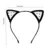 Cute Thin Cat EarsHairband Head Bezel Bow Lace Headband Hair Hoop Headwear Hair Band Makeup
