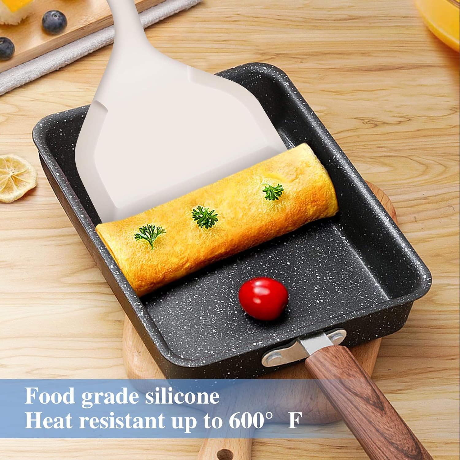 Silicone Wide Pancake Spatula Turner, Heat Resistant flipper Spatulas for Cooking, Pancake, Pizza, Omelet.