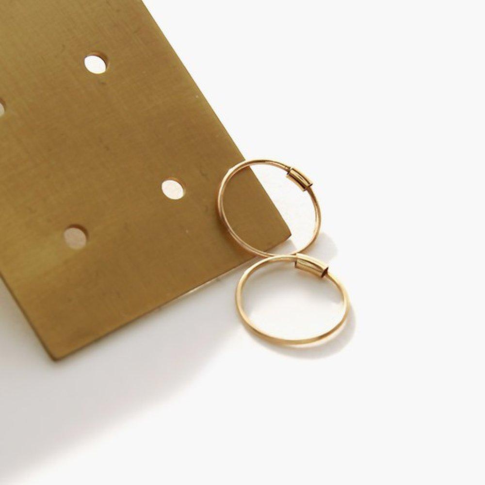 J.Lauren 11G0125 10K Gold Basic Ring Earrings