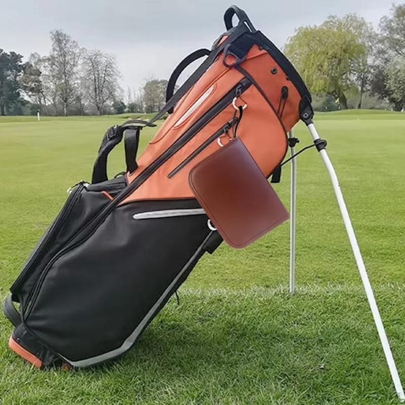 Golf tool kit, golf accessory kit, easy to carry, multifunctional, large capacity storage leather bag (accessories not included)