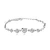 Chic 0.5 Carat 5 Stone Moissanite Bracelet Women Sterling Silver 925 Gra Certificate Heart Shaped Bangle Wedding Jewelry Trend