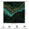 Marble Shower Curtain Artistic Teal Stone Pattern Bathroom Decor Waterproof Fabric Modern Luxury Home Textile Washable