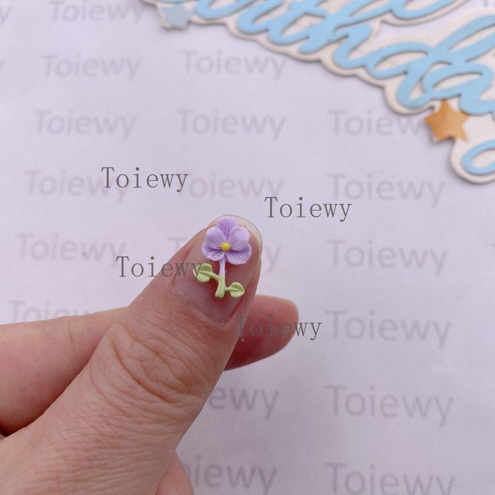 50pcs Resin Mini Colorful A Flower Flatback Stone Flower Figurines Nail Art DIY Wedding Scrapbook Jewelry Crafts Accessories