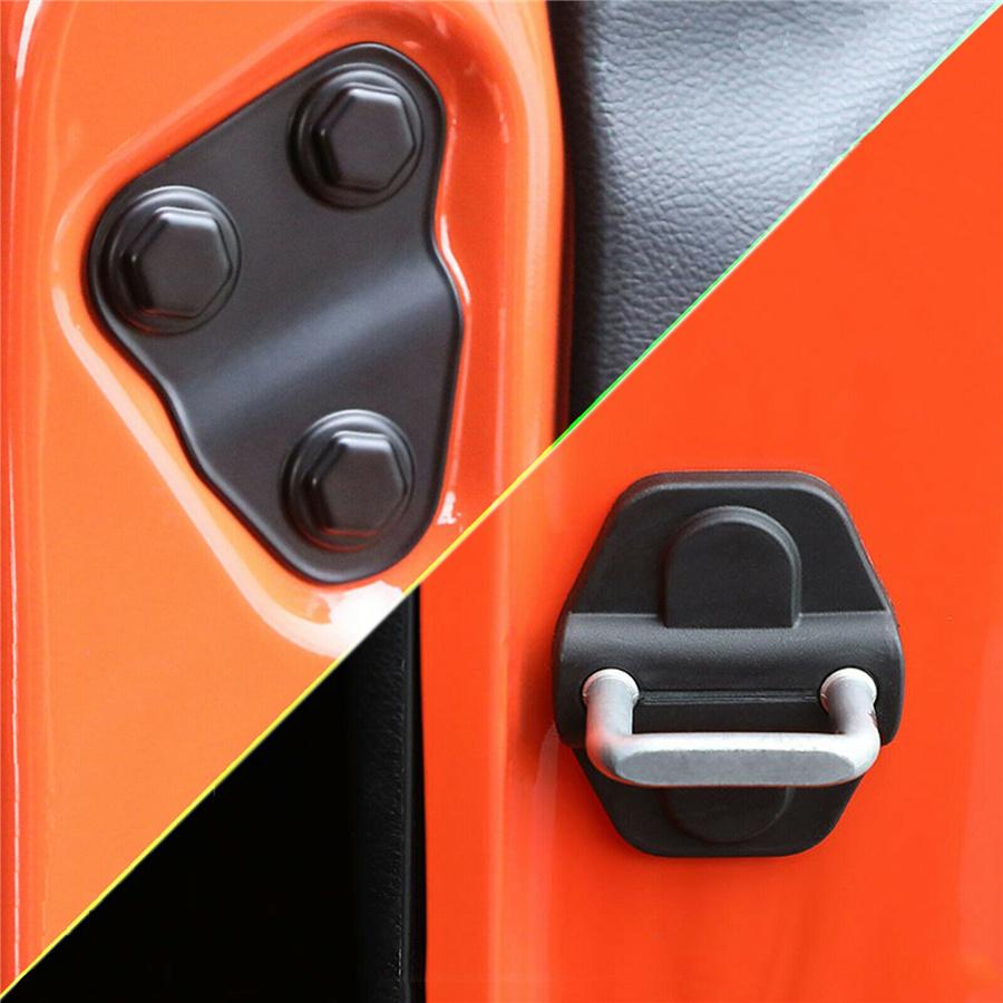 Door Lock Cover Screw Protector Trim For Jeep Wrangler JL JT Willys 2018-2021