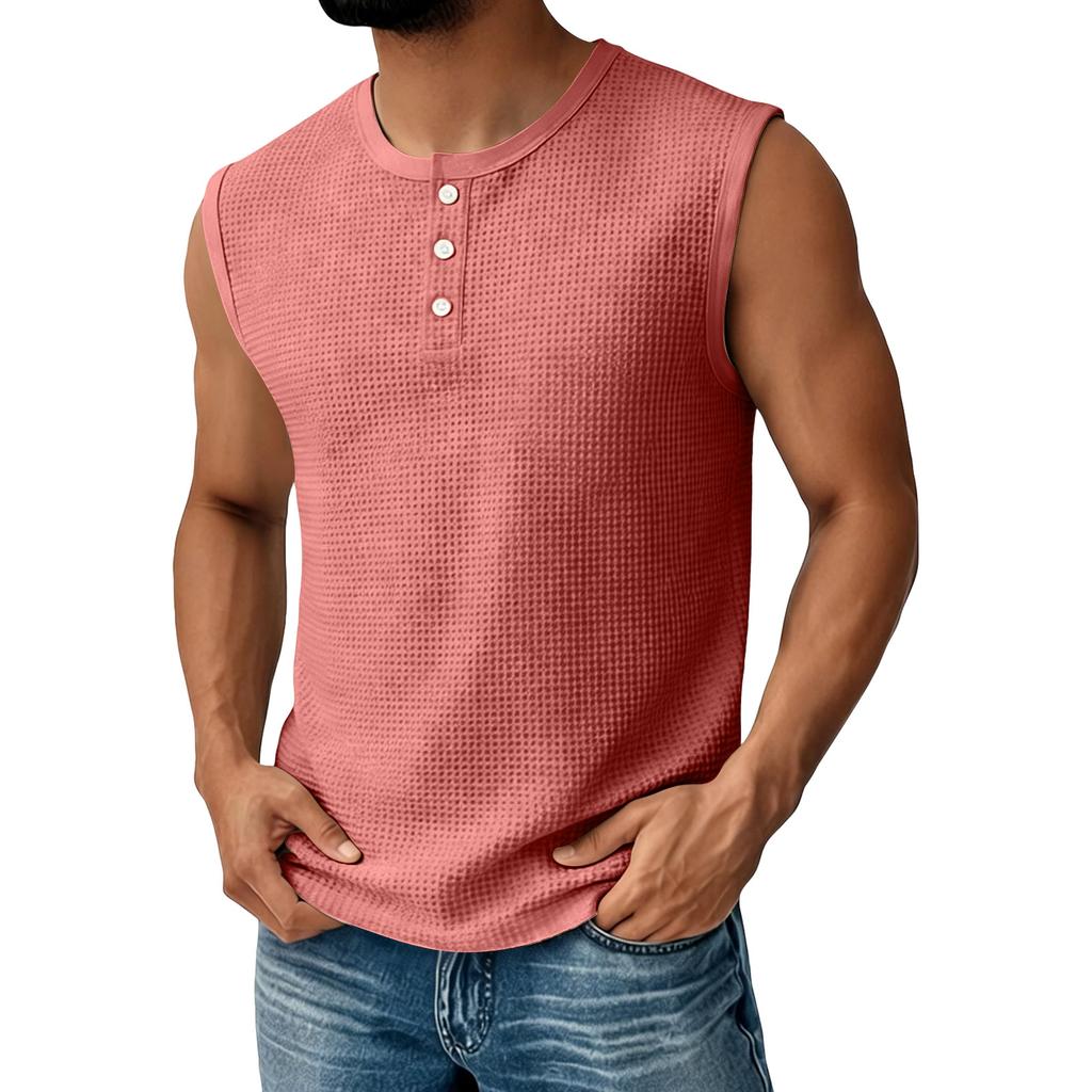 Men's Sleeveless Pocket Vest Men's Casual Fashion Sports Sleeveless Vest