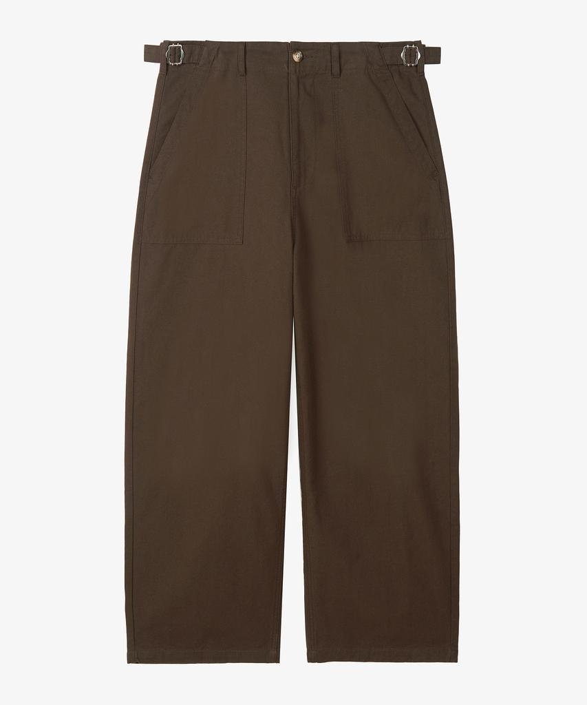 TOFFEE Fatigue Tabe Canvas Cotton Pants (Brown)