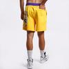 Nike Lakers Colorblock Logo Breathable Knit Sports Shorts Men Bottoms Yellow DB1954-728