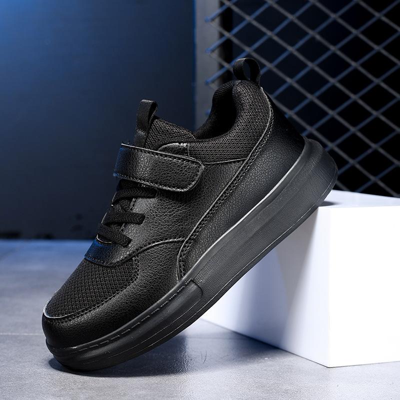 

Children s White Shoes Non-slip PU Leather Sneakers Kids Breathable Mesh Sports Shoes Boy Girl Student Walking Shoes 38