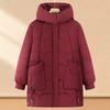 Plus Size 4XL-8XL Middle Age Women Winter Long Coats Hooded Elegant Thick Warm Oversize Parkas Female Jackets