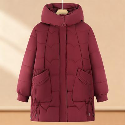 Büyük Beden 4XL-8XL Orta Yaş Kadın Kışlık Uzun Paltolar Kapüşonlu Zarif Kalın Sıcak Oversize Parkalar Kadın Ceketleri